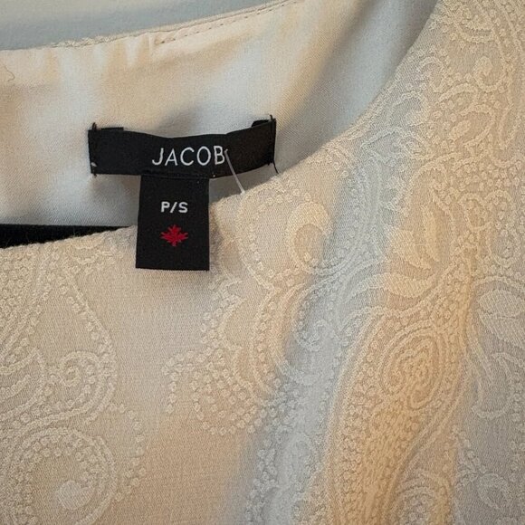 Cream Sleeveless Fit and Flare jacquard pattern - Picture 5 of 8